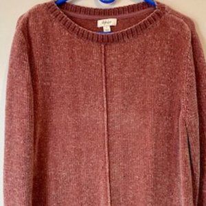 Rose colored chenille sweater